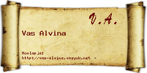 Vas Alvina névjegykártya